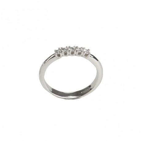 Ring 5 Diamonds ct. 0,15 & White Gold 18kt ref. AN396A