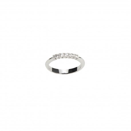 Ring 5 Diamonds ct. 0,15 & White Gold 18kt ref. AN396A