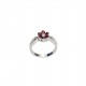 Flower Ring rubies & Diamonds ct. 0,33 & White Gold 18kt ref. AN405R