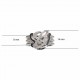 Anello con Iniziale "F" diamanti ct. 0,14 e oro 9kt