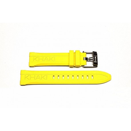 Hamilton KHAKI Scuba Black YELLOW rubber strap 20mm H690000210 H823050 H823150 H823350 H823950