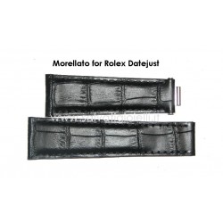 cinturino Nero MORELLATO per ROLEX Datejust 20mm stampa alligatore