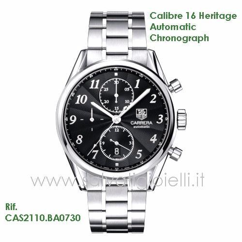 TAG HEUER Carrera Calibre 16 Heritage cas2110.ba0730 auto chrono