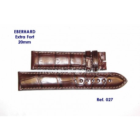 EBERHARD brown alligator strap EXTRA FORT 20mm ref 027