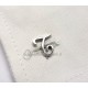 Obsigno cufflinks initial silver 925 & onyx  - letter S