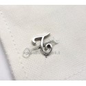 Obsigno cufflinks initial silver 925 & onyx  - letter T