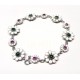 bracciale margherite argento smalto FATTO A MANO *DB201