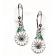 orecchini margherite argento silver smalto FATTO A MANO earring *DO407 handmade