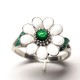 Ring daisies silver silver enamel HAND MADE ring * DA102 handmade