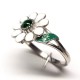 Ring daisies silver silver enamel HAND MADE ring * DA102 handmade