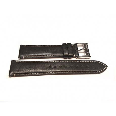 HAMILTON Black calf strap JAZZMASTER thinline 20mm H600.385.108 ref. H600385108