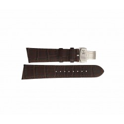 HAMILTON cinturino marrone VENTURA black strap 21mm H600.245.101 ref. H600245101 con deployante 18mm