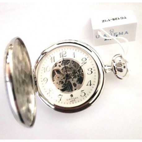 U-ANEMA Steel pocket watch TC128 manual winding