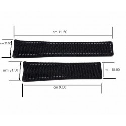TAG HEUER black textile strap grey sewing AQUARACER 21,50 mm FC6370 CAY211A CAY218A