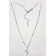 Collana in oro bianco ref. ETI con 8 diamanti ct. 0.16